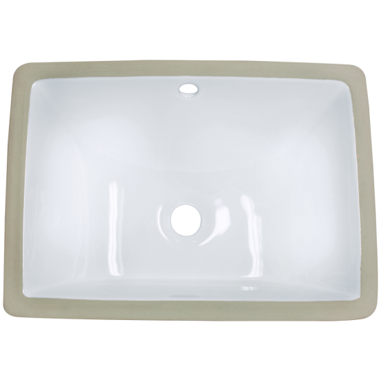 U1611-White Rectangular Porcelain Sink