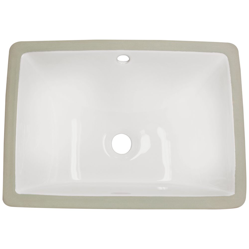 U1611-Bisque Rectangular Porcelain Sink