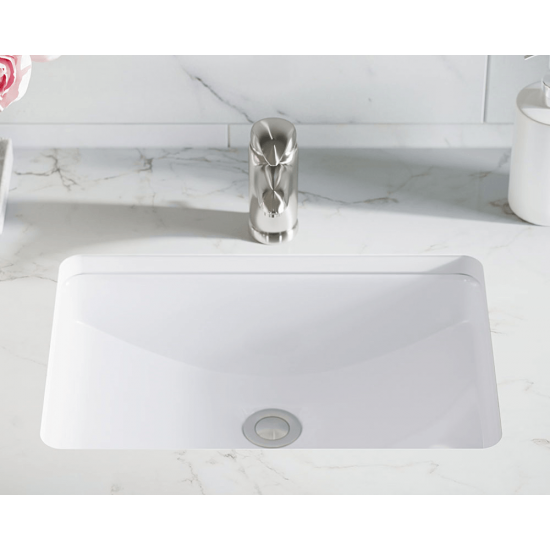 U1913W-SLW Rectangular Porcelain Sink with White SinkLink