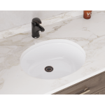 UPMW-SLW Porcelain Bathroom Sink with White SinkLink