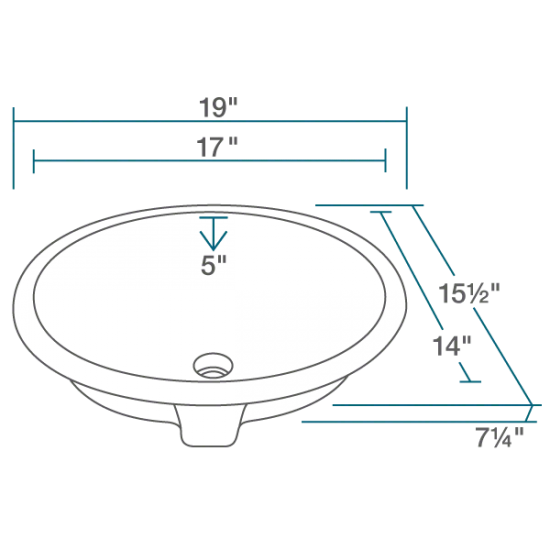 UPMW-SLW Porcelain Bathroom Sink with White SinkLink