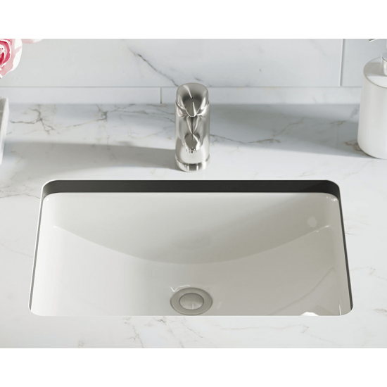 U1913B-SLBL Rectangular Porcelain Sink with Black SinkLink