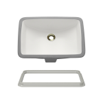 U1913B-SLG Rectangular Porcelain Sink with Gray SinkLink