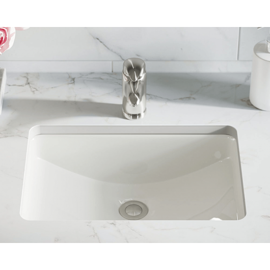 U1913B-SLG Rectangular Porcelain Sink with Gray SinkLink