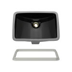 U1913BL-SLG Rectangular Porcelain Sink with Gray SinkLink