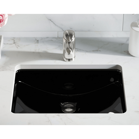 U1913BL-SLG Rectangular Porcelain Sink with Gray SinkLink