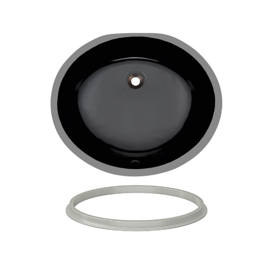 UPMBL-SLG Porcelain Bathroom Sink with Gray SinkLink