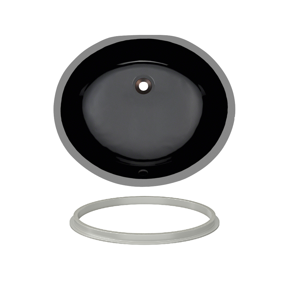 UPMBL-SLG Porcelain Bathroom Sink with Gray SinkLink