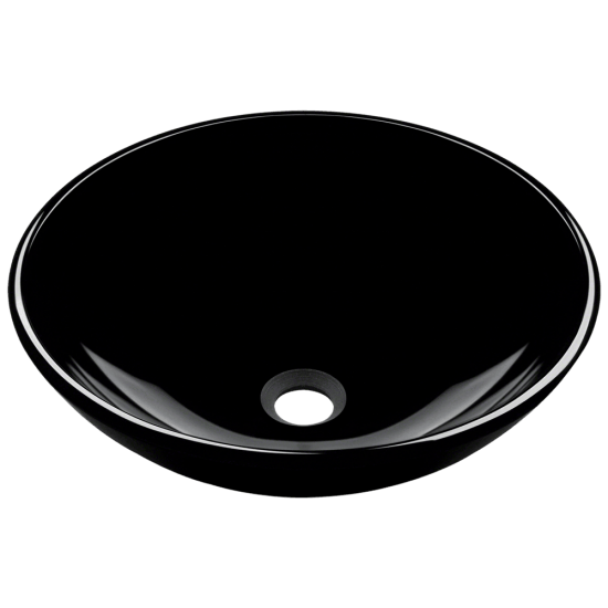 601-Black Dark Colored Glass Vessel Sink