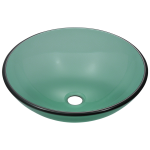 601-Emerald Colored Glass Vessel Sink