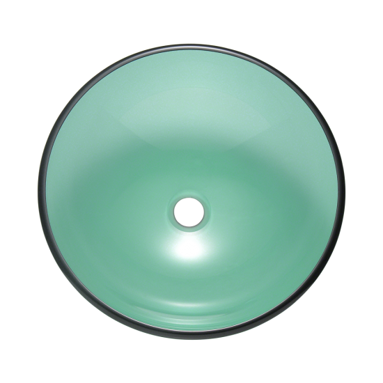 601-Emerald Colored Glass Vessel Sink
