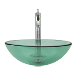 601-Emerald Colored Glass Vessel Sink
