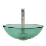 601-Emerald Colored Glass Vessel Sink