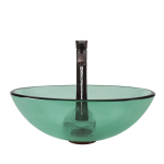 601-Emerald Colored Glass Vessel Sink