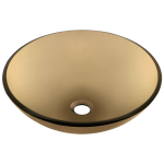 601-Taupe Colored Glass Vessel Sink