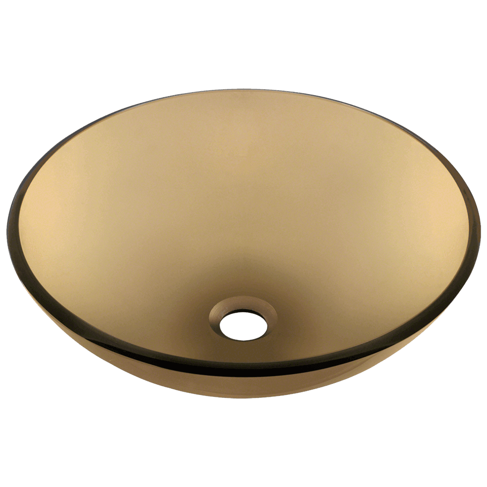 601-Taupe Colored Glass Vessel Sink