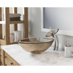 601-Taupe Colored Glass Vessel Sink
