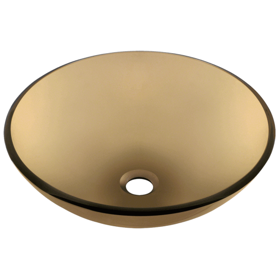 601-Taupe Colored Glass Vessel Sink