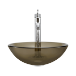 601-Taupe Colored Glass Vessel Sink