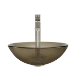 601-Taupe Colored Glass Vessel Sink