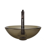 601-Taupe Colored Glass Vessel Sink