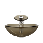 601-Taupe Colored Glass Vessel Sink