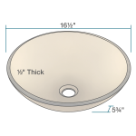 601-Taupe Colored Glass Vessel Sink