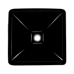 603-Black Dark Colored Glass Vessel Sink