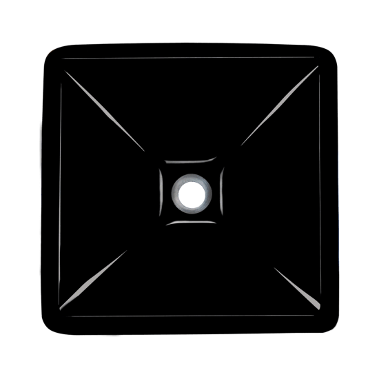 603-Black Dark Colored Glass Vessel Sink