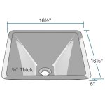 603-Black Dark Colored Glass Vessel Sink