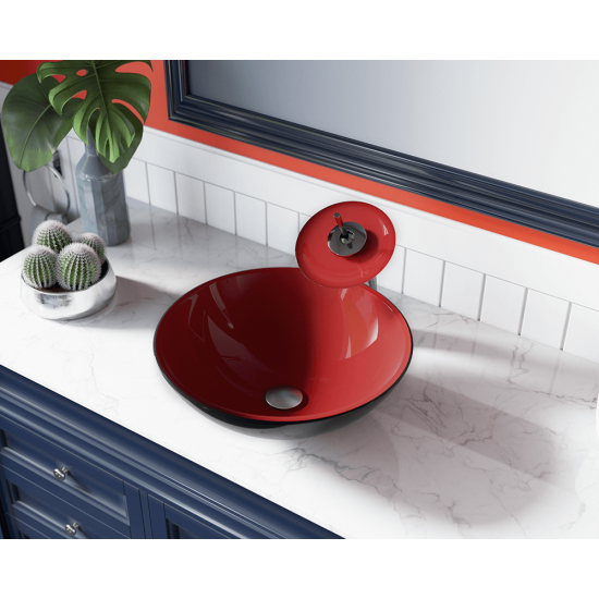 606 Double Layer Glass Vessel Sink