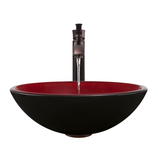 606 Double Layer Glass Vessel Sink