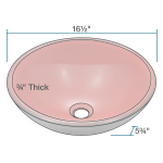 606 Double Layer Glass Vessel Sink
