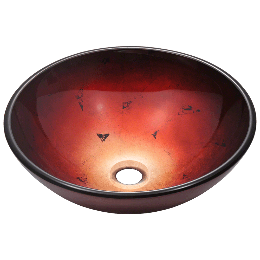 607 Foil Undertone Glass Vessel Sink