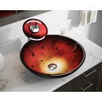 607 Foil Undertone Glass Vessel Sink
