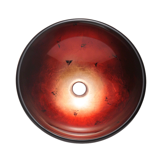 607 Foil Undertone Glass Vessel Sink
