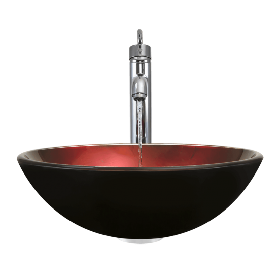 607 Foil Undertone Glass Vessel Sink
