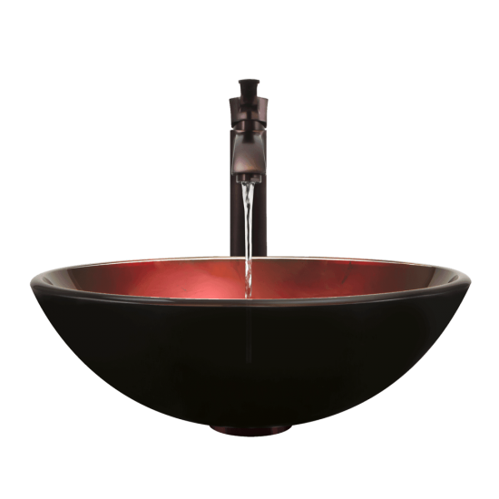 607 Foil Undertone Glass Vessel Sink