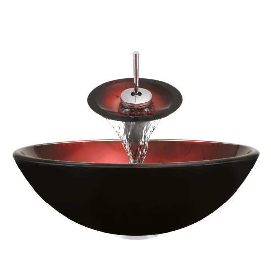 607 Foil Undertone Glass Vessel Sink