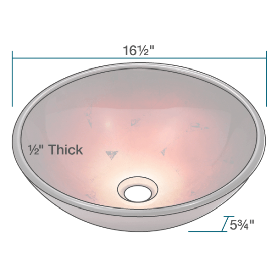 607 Foil Undertone Glass Vessel Sink