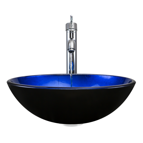 608 Foil Undertone Glass Vessel Sink