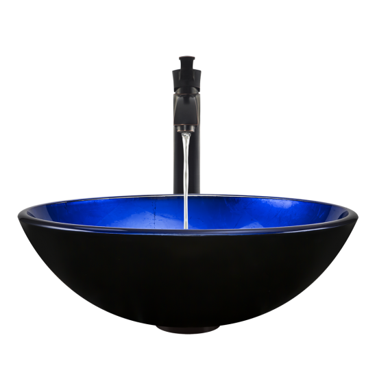 608 Foil Undertone Glass Vessel Sink