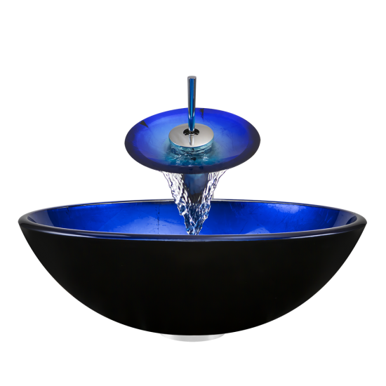 608 Foil Undertone Glass Vessel Sink