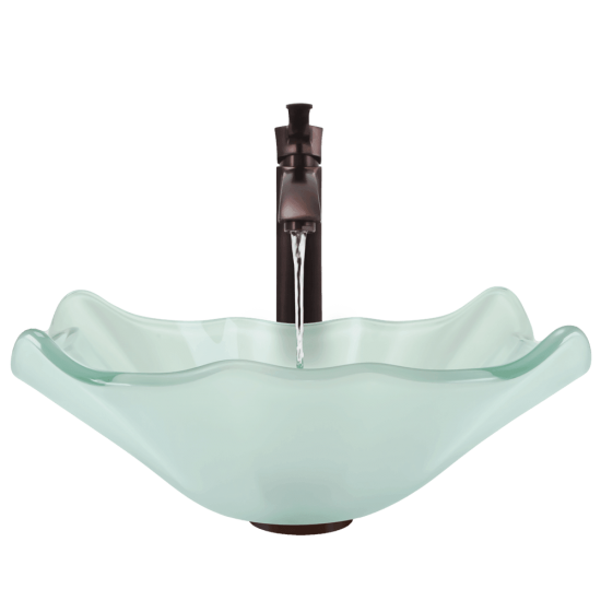 611 Frosted Glass Vessel Sink