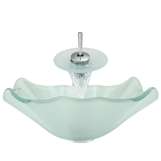 611 Frosted Glass Vessel Sink