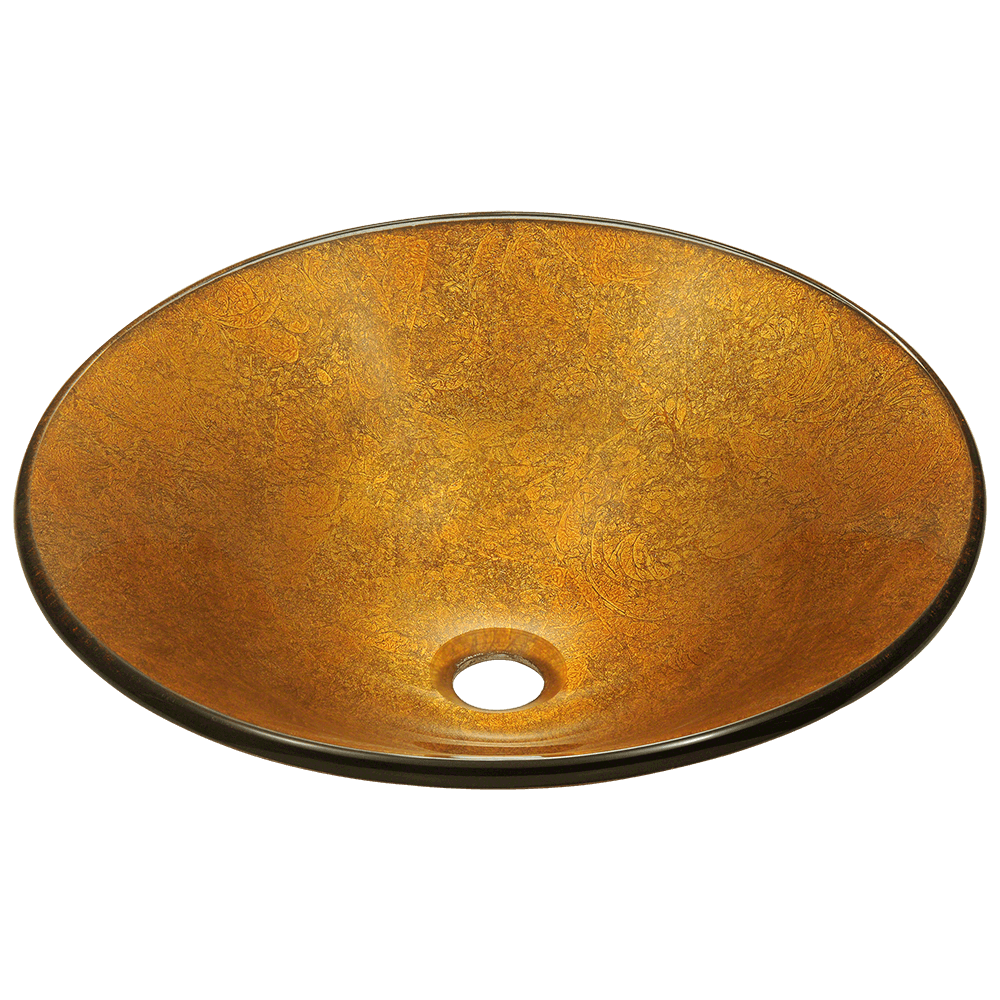 613 Foil Undertone Glass Vessel Sink