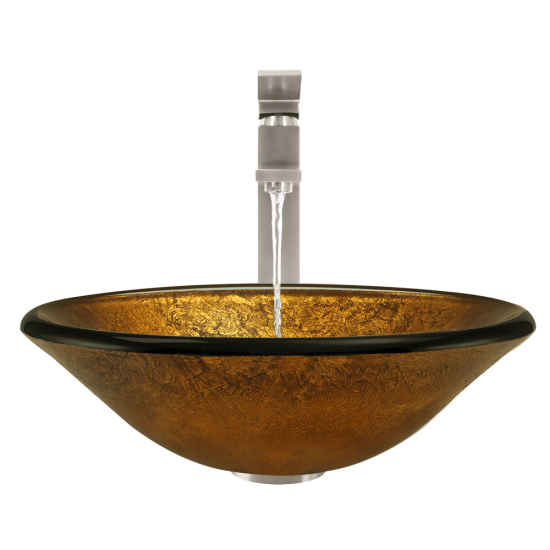 613 Foil Undertone Glass Vessel Sink