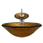 613 Foil Undertone Glass Vessel Sink