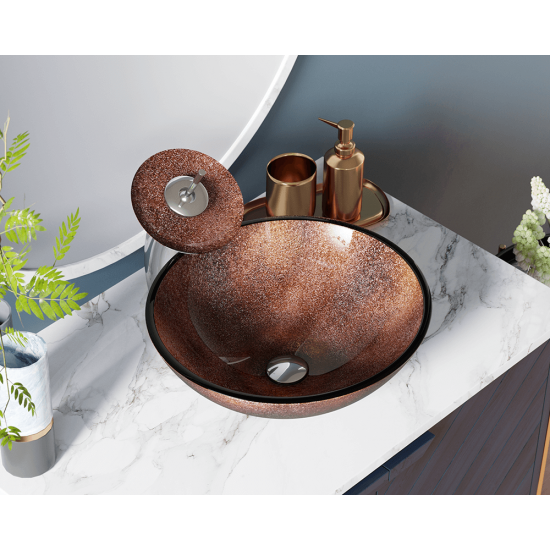 614 Textured Glass Vessel Sink