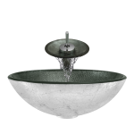 617 Silver Mesh Glass Vessel Sink